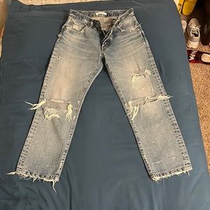 Moussy Wide Leg Button Up Jeans